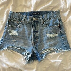 Aeropostale Boyfriend Jean Shorts Light Wash 00